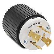 Промышленная запирающая вилка для тяжелых условий эксплуатации: 30 А, 480 В переменного тока (номер по каталогу 71630NP)