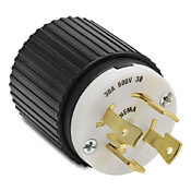 Промышленная запирающая вилка для тяжелых условий эксплуатации: 30 А, 600 В переменного тока (номер по каталогу 71730NP)