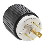 Промышленная запирающая вилка для тяжелых условий эксплуатации: 30 А, 120/208 В переменного тока (номер по каталогу 72130NP)