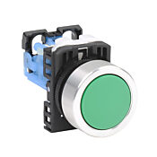 Кнопка 22 мм: без фиксации, зеленая (PN# AR22F0R-10GZA)