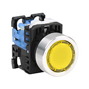 Кнопка 22 мм: нажать ВКЛ. - нажать ВЫКЛ., желтая (артикул № AR22F5L-10E3YZA)