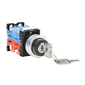 Селекторный переключатель: фиксированный, 22 мм, 3-полюсный, с ключом (артикул № AR22JR-3C22AZA)