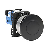 Кнопка 22 мм: без фиксации, черная (PN# AR22M0R-10BZA)