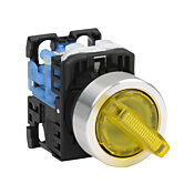 Селекторный переключатель: фиксированный, 22 мм, 2-позиционный, кнопочный (PN# AR22PL-210E3YZA)