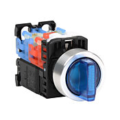 Селекторный переключатель: фиксированный, 22 мм, 3-позиционный, кнопочный (PN# AR22PL-311L3SZA)