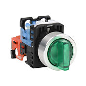 Селекторный переключатель: пружинный возврат в центр слева, удерживаемый справа, 22 мм, 3-позиционный, рукоятка (PN# AR22PL-611E3GZA)