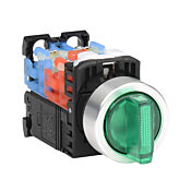 Селекторный переключатель: пружинный возврат в центр слева, удерживаемый справа, 22 мм, 3-позиционный, рукоятка (PN# AR22PL-611L3GZA)