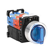 Селекторный переключатель: пружинный возврат в центр слева, удерживаемый справа, 22 мм, 3-позиционный, рукоятка (PN# AR22PL-611L3SZA)