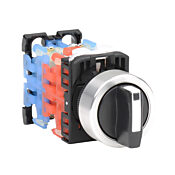 Селекторный переключатель: пружинный возврат в центр справа или слева, 22 мм, 3-позиционный, ручка управления (артикул № AR22PR-122BZA)