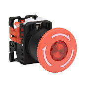 Кнопка 22 мм: поворотная, красная (PN# AR22V0L-01E3R)