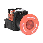 Кнопка 22 мм: поворотная, красная (PN# AR22V0L-01L3R)