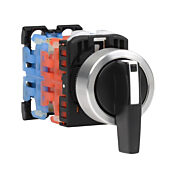 Селекторный переключатель: пружинный возврат в центр справа или слева, 22 мм, 3-позиционный, рычажный привод (артикул № AR22WR-122BZA)