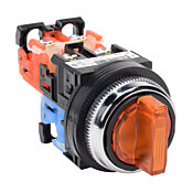 Селекторный переключатель: фиксированный, 30 мм, 3-позиционный, кнопочный (PN# AR30PL-311E3AZC)