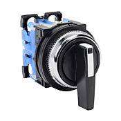 Селекторный переключатель: пружинный возврат слева и справа к центру, 30 мм, 3-позиционный, рычажный привод (PN# AR30WR-120BZC)