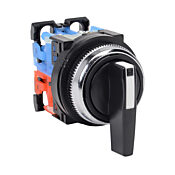 Селекторный переключатель: пружинный возврат справа в центр / ручной возврат слева в центр, 30 мм, 3-позиционный, рычажный привод (артикул № AR30WR-711BZC)