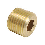 Пневматический резьбовой фитинг: 5 шт/уп, утопленная шестигранная заглушка (PN# BFRHP-14N)