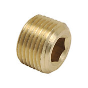 Пневматический резьбовой фитинг: 5 шт/уп, утопленная шестигранная заглушка (PN# BFRHP-38N)