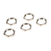 Шестигранная гайка ЭМС: 5 шт/уп, резьба M16 x 1,5 мм, никелированная латунь (PN# BMEL-02)