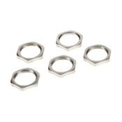 Шестигранная гайка ЭМС: 5 шт/уп, резьба M20 x 1,5 мм, никелированная латунь (PN# BMEL-03)