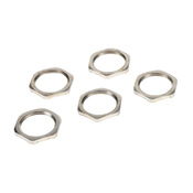 Шестигранная гайка EMC: 5 шт/уп, резьба M25 x 1,5 мм, никелированная латунь (PN# BMEL-04)