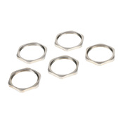 Шестигранная гайка EMC: 5 шт/уп, резьба M32 x 1,5 мм, никелированная латунь (PN# BMEL-05)