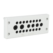 Каркас системы кабельных вводов: серый, (16) отверстий 3–6,5 мм, (4) 5–9,2 мм и (2) отверстий 8–12,5 мм (PN# BRM22-1)