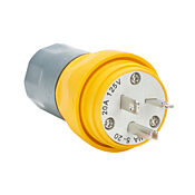 Водонепроницаемая прямая вилка: 20 А, 125 В переменного тока (PN# BRY14W33)