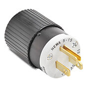 Промышленная прямая вилка для тяжелых условий эксплуатации: 15 А, 125 В переменного тока (PN# BRY5266NP)