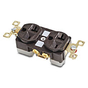 Промышленная дуплексная прямая розетка для тяжелых условий эксплуатации: 20 А, 250 В переменного тока (PN# BRY5462)