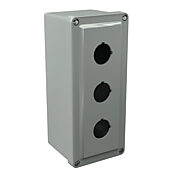 Pushbutton Enclosure: 8 x 4 x 4in, wall mount, fiberglass reinforced polyester (PN# CO3PB)