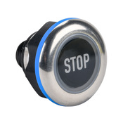 Caneo Series10 Гигиенический емкостной кнопочный сенсорный переключатель: IP69K, динамический, светодиодная подсветка (PN# CS10HMSDT-B11-0316)