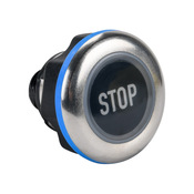 Caneo Series10 Гигиенический емкостной кнопочный сенсорный переключатель: IP69K, статический, светодиодная подсветка (PN# CS10HMSDT-B11-0473)