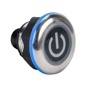 Caneo Series10 Гигиенический емкостный кнопочный сенсорный переключатель: IP69K, статический, светодиодная подсветка (PN# CS10HMSDT-B14-0475)