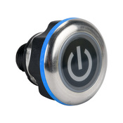 Caneo Series10 Гигиенический емкостной кнопочный сенсорный переключатель: IP69K, статический, светодиодная подсветка (PN# CS10HMSDT-B14-0477)