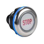 Caneo Series10 Гигиенический емкостной кнопочный сенсорный переключатель: IP69K, статический, светодиодная подсветка (PN# CS10HMSDT-C11-054D)