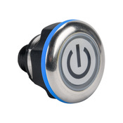 Caneo Series10 Гигиенический емкостной кнопочный сенсорный переключатель: IP69K, статический, светодиодная подсветка (PN# CS10HMSDT-C16-054E)