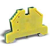 Клеммная колодка с винтовым заземлением: 10 шт/уп, зеленый и желтый, 24-10 AWG (PN# DN-G10-10)