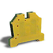 Клеммная колодка с винтовым заземлением: 10 шт. в упаковке, зеленый и желтый, 20-6 AWG (PN# DN-G6-10)