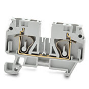 Безвинтовая одноуровневая проходная клеммная колодка: 50 шт/уп, серые, 24-10 AWG (PN# DN-Q10-A)