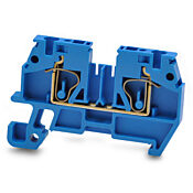 Безвинтовая одноуровневая проходная клеммная колодка: 50 шт/уп, синие, 24-12 AWG (PN# DN-Q12B-A)