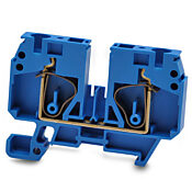 Безвинтовая одноуровневая проходная клеммная колодка: 50 шт/уп, синяя, 22-8 AWG (PN# DN-Q8B-A)
