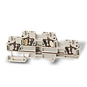 Двухуровневая безвинтовая клеммная колодка: 10 шт/уп, серые, 12–24 AWG (PN# DN-QD12DR)