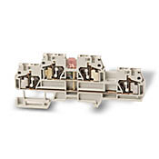 Двухуровневая безвинтовая клеммная колодка: 10 шт/уп, серые, 12–24 AWG (PN# DN-QD12L2)