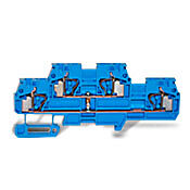 Двухуровневая безвинтовая клеммная колодка: 10 шт/уп, синие, 24–12 AWG (PN# DN-QD12XB)