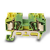 Безвинтовая клеммная колодка заземления: 10 шт. в упаковке, зеленый и желтый, 24-10 AWG (PN# DN-QG10)