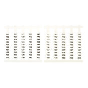 Маркировочная бирка: пронумерована 101-200 (по 5 каждого номера) (PN# DN-QL200)