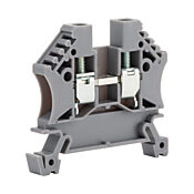 Винтовая одноуровневая проходная клеммная колодка: 100 шт/уп, серые, 24-10 AWG (PN# DN-T10-A)