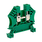 Винтовая одноуровневая проходная клеммная колодка: 100 шт/уп, зеленые, 24-10 AWG (PN# DN-T10GRN-A)