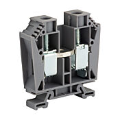 Винтовая одноуровневая проходная клеммная колодка: 25 шт/уп, серые, 14-1/0 AWG (PN# DN-T1/0)