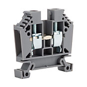 Винтовая одноуровневая проходная клеммная колодка: 50 шт/уп, серые, 18-6 AWG (PN# DN-T6)